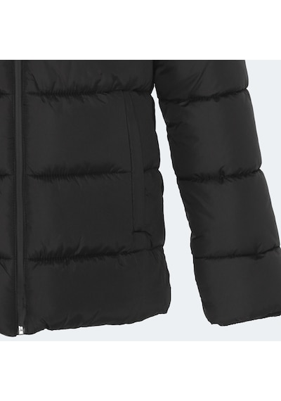 Slazenger GANEA IN Büyük Beden Erkek Kapüşonlu Şişme Siyah Mont & Kaban