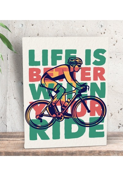 Bk Gift Life Is Better When Your Ride Tasarımlı Dekoratif Mini Ka (506660949)