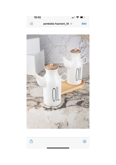 Bambu Standlı 2 Li Porselen Herbiri 1000 Ml Yağdanlık Set 3 Lü Yağdanlık Takım Beyaz 638832538 Beyaz