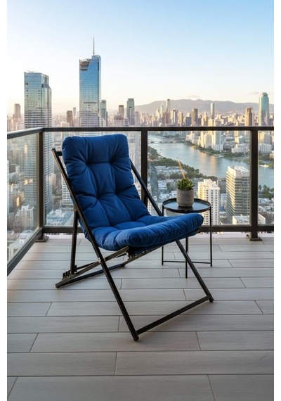 Napper Katlanabilir Mavi Şezlong - Su Geçirmez Kumaş, Metal İskelet, Balkon Ve Bahçe Sandalyesi Diğer Napper Katlanabilir Mavi Şezlong - Su Geçirmez Kumaş, Metal İskelet, Balkon Ve Bahçe Sandalyesi Diğer