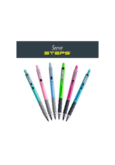 Serve Steps Versatil Fosforlu 0.7mm 36'lı Stand Çok Renkli