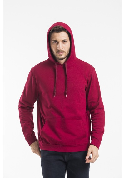 Süperlife Erkek Kapşonlu Regular Fit İnce Sweatshirt Spr 20k55 Bordo