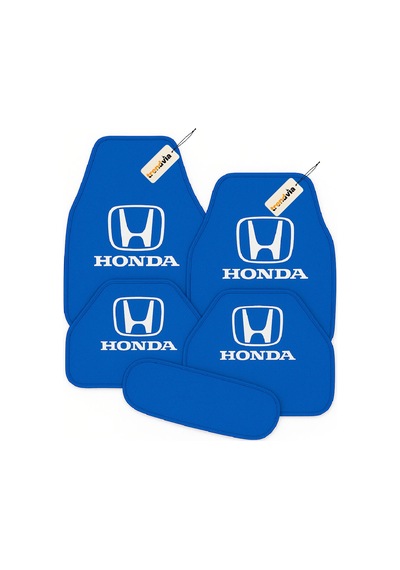 Honda Logolu Mavi Oto Halı Paspas 5 Parça Set Kolay Temizlenebilir, Şık Ve Dayanıklı