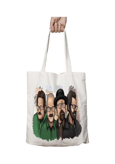 Art Hediye Breaking Bad Walter White1 İki Taraf Kalıcı Yıkanabilir Okul Plaj Omuz Bez Çanta Çok Renkli