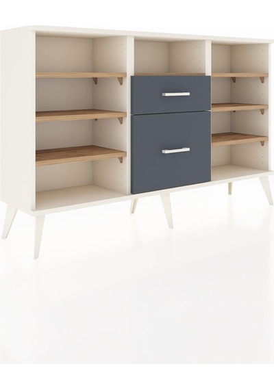 Arges Konsol 7 Raflı 2 Çekmeceli 132x30x83 Aytaşı-çam/antrasit Çam/antrasit