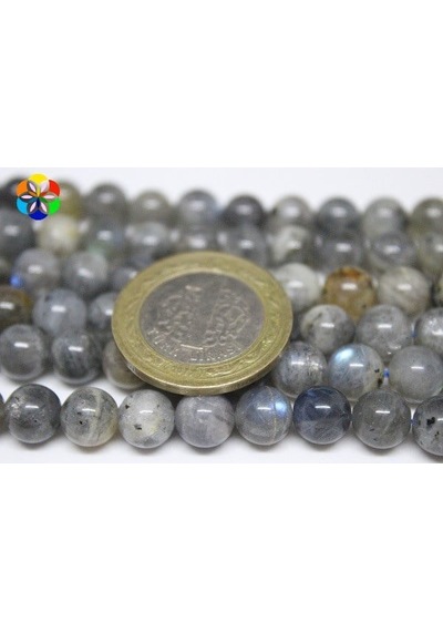 Labradorit Taşı YARIM Dizi 7-8mm (18cm uzunluğundadır)