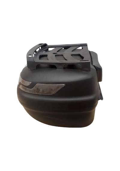 Motosiklet Arka Çanta Sl-45 Litre Sırt Dayama Ve Üst Bagaj Full Set Siyah Reflektör Siyah