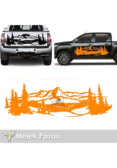 Orman Manzara Off Road - Karavan Oto Sticker, Araba Stickerı