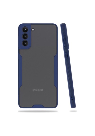 Samsung Uyumlu Galaxy S21 Plus Kılıf Platin Silikon - Lacivert Diğer