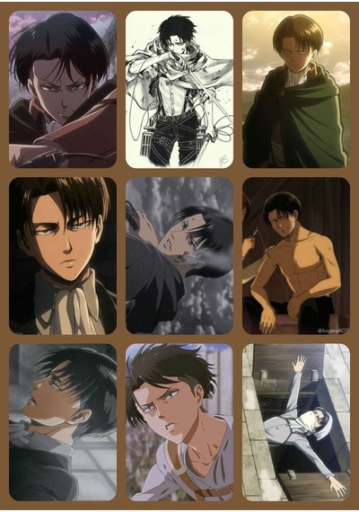 Anime- Attack On Titan Desenli 9 Lu Fotokart Seti