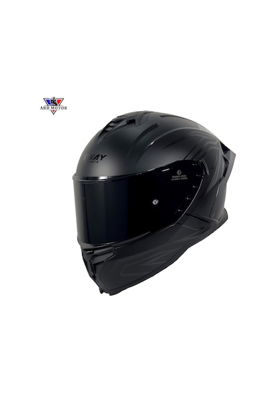 Sway 867 Lıne Matt Black Güneş Vizörlü Kapalı Kask Siyah