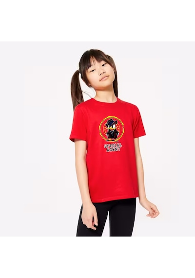 Uyguntarz Çocuk Mafia Ördek Baskılı Pamuklu Tshirt Kırmızı