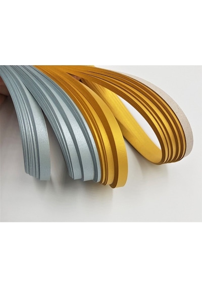 3mm Altın Sarı Renkli 50 Adetli Sedefli Quilling Kağıdı