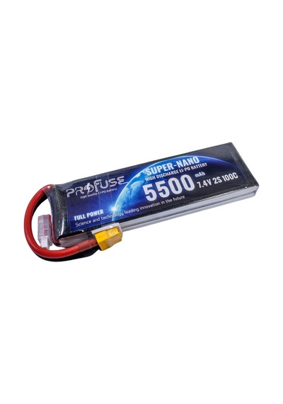 Profuse 2s 7.4v Lipo Li-po Lityum Polimer Batarya - 5500mah, 100c