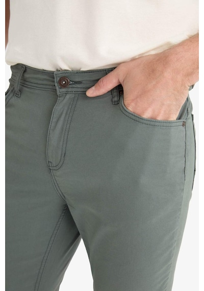 DeFacto Yazlık Gabardin Chino Kanvas Pantolon Slim Fit Dar Kesim Dar Paça Cepli B2089AX25SPGN826