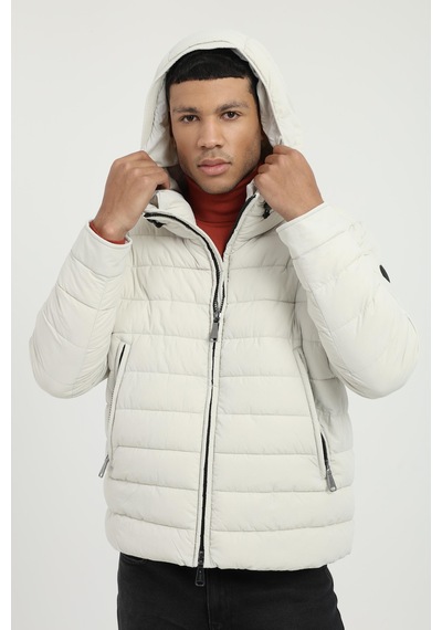 Dufy Erkek Slim Fit Kapüşonlu Taş Mont-25294