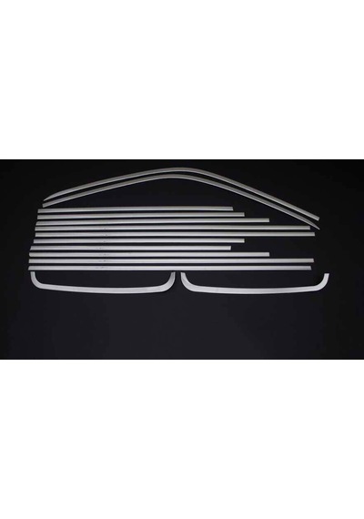 Vw T6 Transporter Krom Cam Çerçevesi 14 Parça Tek Sürgü Uzun Şase