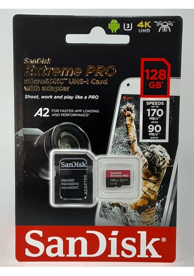 Extreme Pro 128 Gb Microsdxc Hafıza Kartı Sdsqxcy-128g-gn6ma, 170 Mb/sn'e Kadar