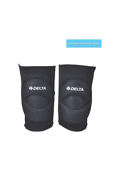 Deluxe Unisex Voleybol Dizliği Çiftli Diz Koruyucu Dizlik Siyah