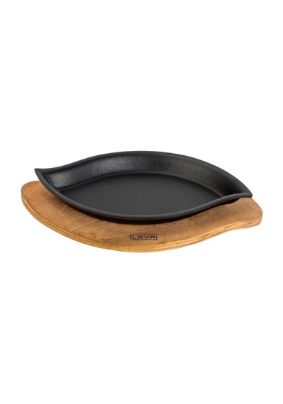 Lava Servis Tabağı Göz Formu 15 X 26 Cm Siyah