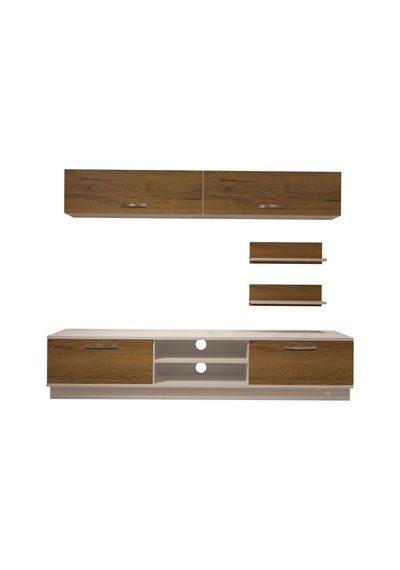 Decoraktiv Eko 5b Mdf Dvd Tv Ünitesi Tv Sehpası - Beyaz Pera Beyaz - Meşe