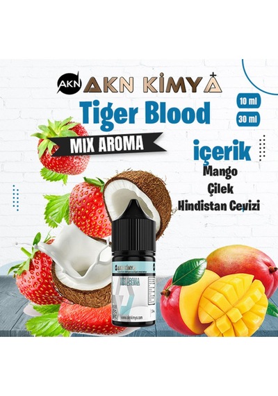 Akn Kimya Tiger Blood Mix Aroma Mango Çilek Hindistan Cevizi Gıda Aroması 10 Ml