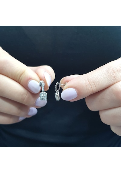 Lova 0,35 Karat Baget Pırlanta Küpe - 3040068