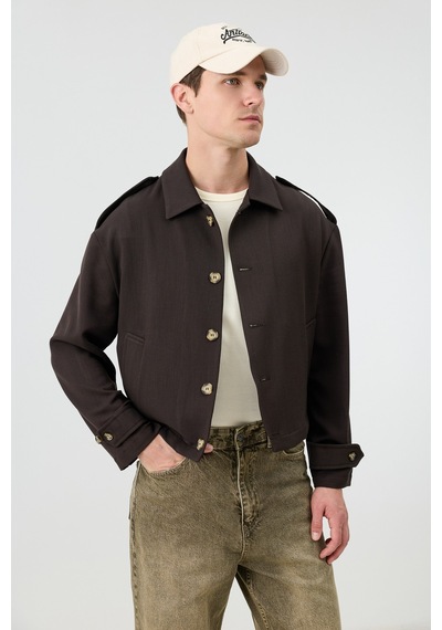Antioch Boxy Fit Erkek Mont Kahve