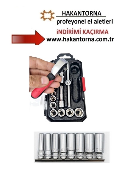 Arm 1/4 Küçük Lokma Takımı Seti 19 Parça Rico 1/4 Uzun Lokma Takımı 8 Parça