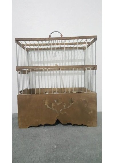 Ahşap Tel Geçme Kafes Oymalı 32x28x17