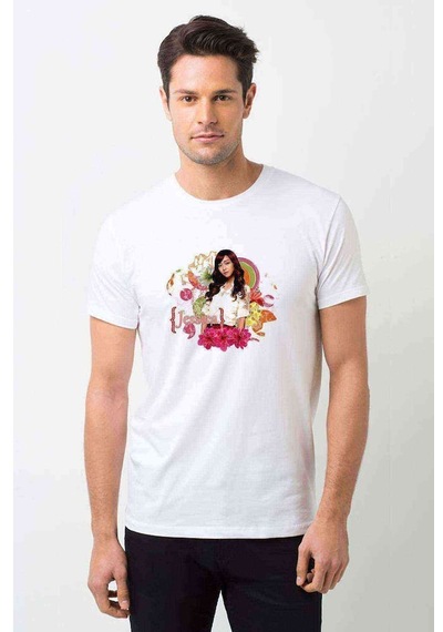 K Pop Jessica Generation Blanc & Baskılı Beyaz Erkek Tshirt