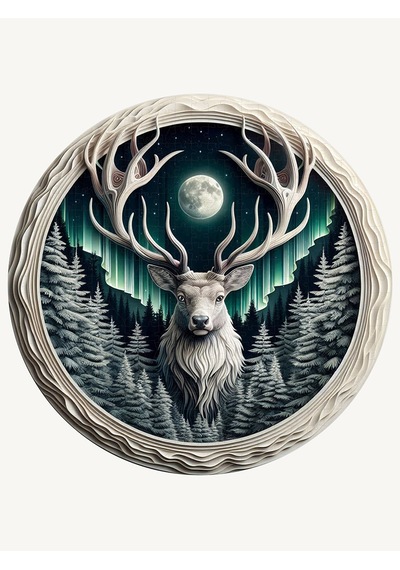 Ncpuzzles Deer&moon - 49 Cm X 49 Cm Yapboz