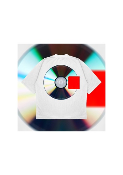 Tarzsokak Yeezus Cd Tee Oversize Unisex Pamuklu Nefes Alan Kalın Kumaşlı Beyaz