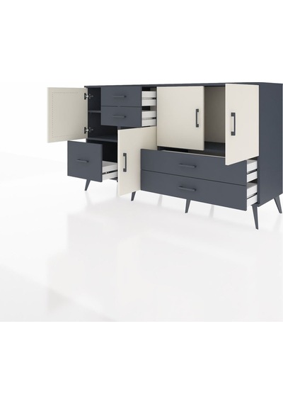 Hyperion Konsol 4 Raflı 5 Çekmeceli 4 Kapaklı 176x44x99 Antrasit- Antrasit-aytaşı/antrasit Hyperion Konsol 4 Raflı 5 Çekmeceli 4 Kapaklı 176x44x99 Antrasit- Antrasit-aytaşı/antrasit