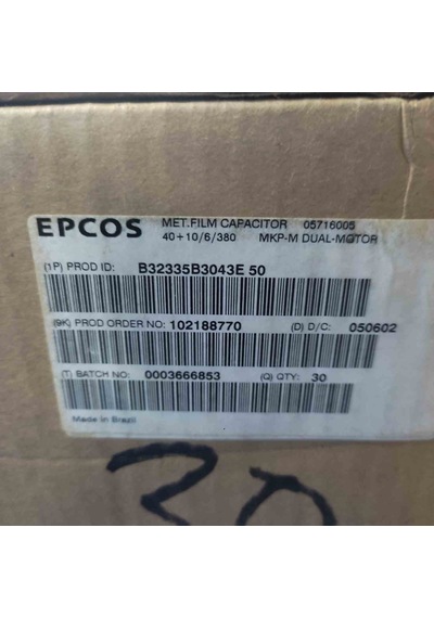 B32335b3043e50 40mf 380vac Motor