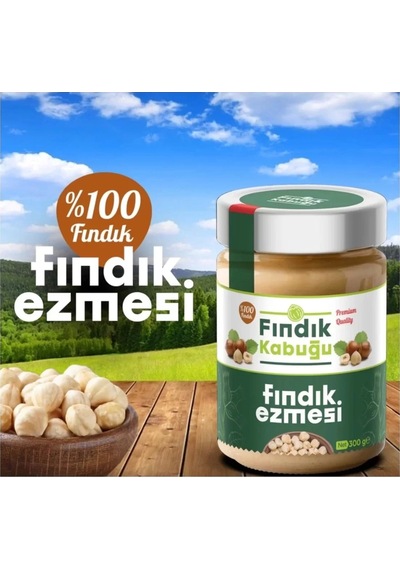 Fındık Kabuğu %100 Fındık Ezmesi 300 Gr X 4 Paket