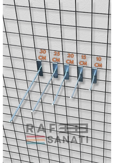 25 Adet Tel Pano Kancası 15 Cm Askı Kanca Raf Askısı Raf Aksesuar Galvaniz