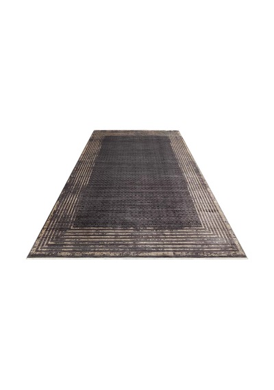 Hoom Rugs Bomonti Mhl 01 Antrasit Gold Viskon & Akrilik Modern Salon Halısı Antrasit - Gold