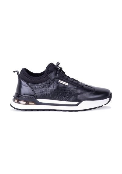 Pierre Cardin 1210275 Erkek Hakiki Deri Sneaker Ayakkabı Siyah
