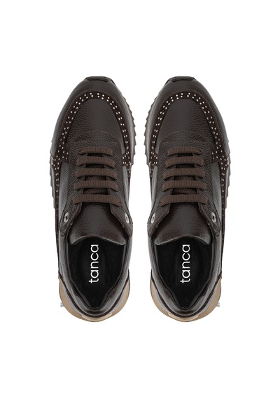 Tamer Tanca Kadın Hakiki Deri Kahverengi Sneakers & Spor Ayakkabı 1201 4031 Bn Ayk Sk26-27 Khv Fltr/suet