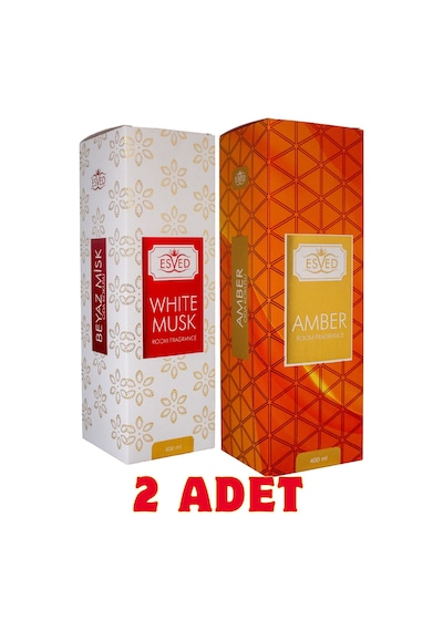 Amber Ve Beyaz Misk & White Musk Oda Ve Kumaş Spreyi Seccade Spreyi Oda Kokusu Koku 400 Ml.