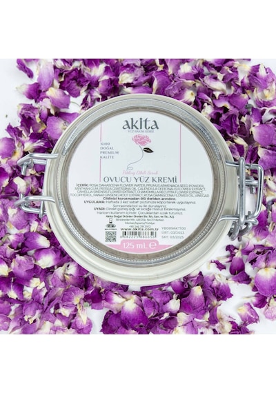 Akita Doğal Gül Ovucu Peeling Etkili Yüz Kremi 125 ML