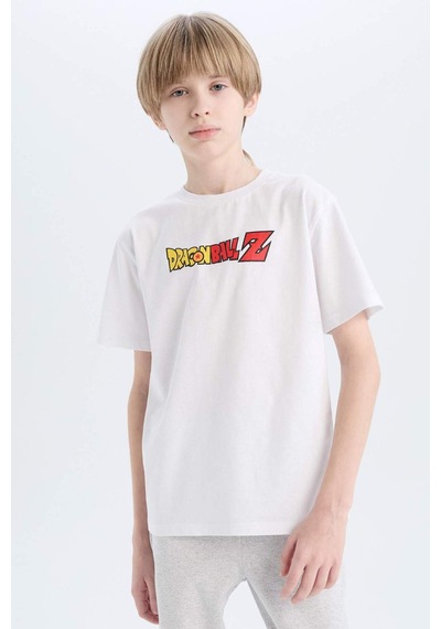 DeFacto Erkek Çocuk Dragon Ball Bisiklet Yaka Sırt Baskılı Kısa Kollu Tişört E3120A825SMWT34