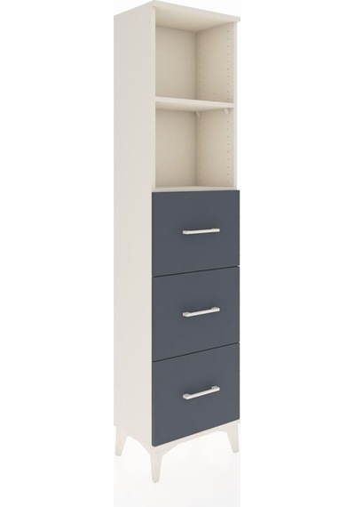 Arges Dolap 2 Raflı 3 Çekmeceli 44x30x182 Aytaşı-antrasit Aytaşı