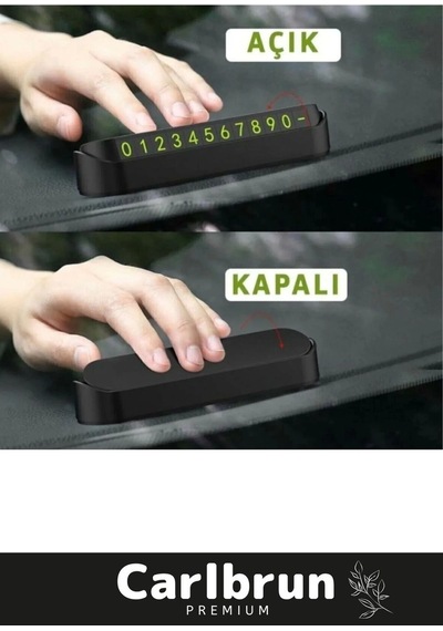 Lüks Araç Içi Telefon Numarası Oto Cam Kartı Torpido Üstü Fosforlu Neon Aç-kapa Numaratör 2 Adet