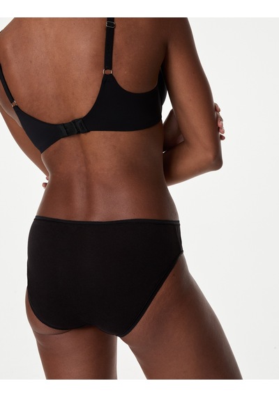 Marks & Spencer 5'li Saf Pamuklu Bikini Külot Seti T61008800N Siyah