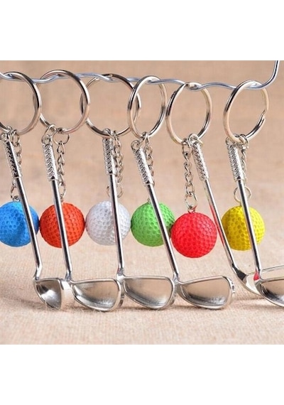 Gerçekçi Golf Tasarımlı Şık Anahtarlık Kolye Çanta Süsü Golf Keychain 5545