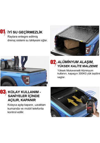 Ssangyong Grand Musso 2020+ Elektrikli Sürgülü Bagaj Kapağı Rollbag Bagaj Kepengi