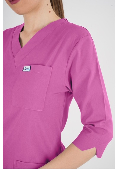 Unisex Açık Mor Violet Model Scrubs Takım Doktor Hemşire Üniforması Açık Mor Açık Mor