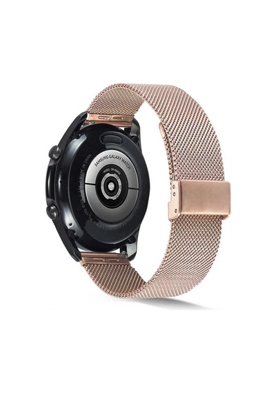 Gear S3 Uyumlu Krd-45 22mm Metal Tknc Kordon-rose Gold
